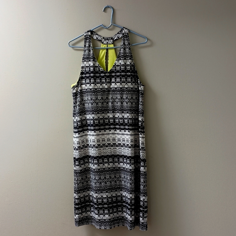 Dakini Black and White Patterned Dress